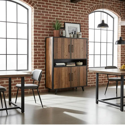 Meuble Vaisselier style scandinave en bois recyclé