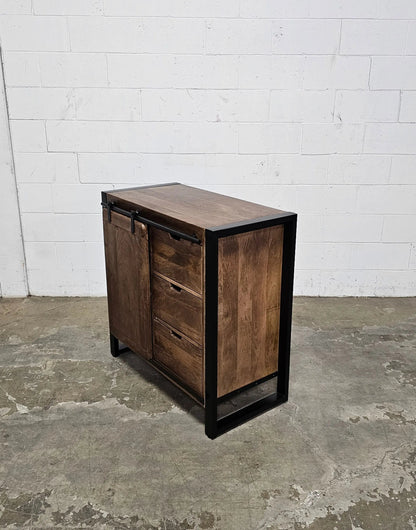 Meuble Commode Avila en bois de manguier porte coulissante