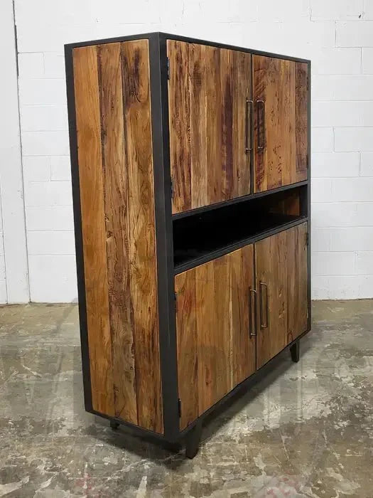 Meuble Vaisselier style scandinave en bois recyclé