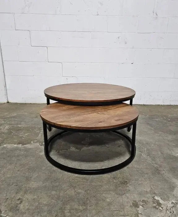 Tables à Café gigogne en bois d'Acacia (Naturel)