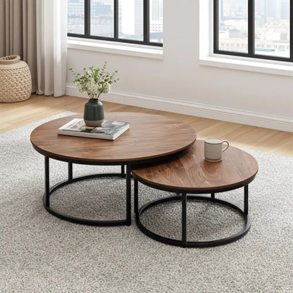 Tables à Café gigogne en bois d'Acacia (Naturel)